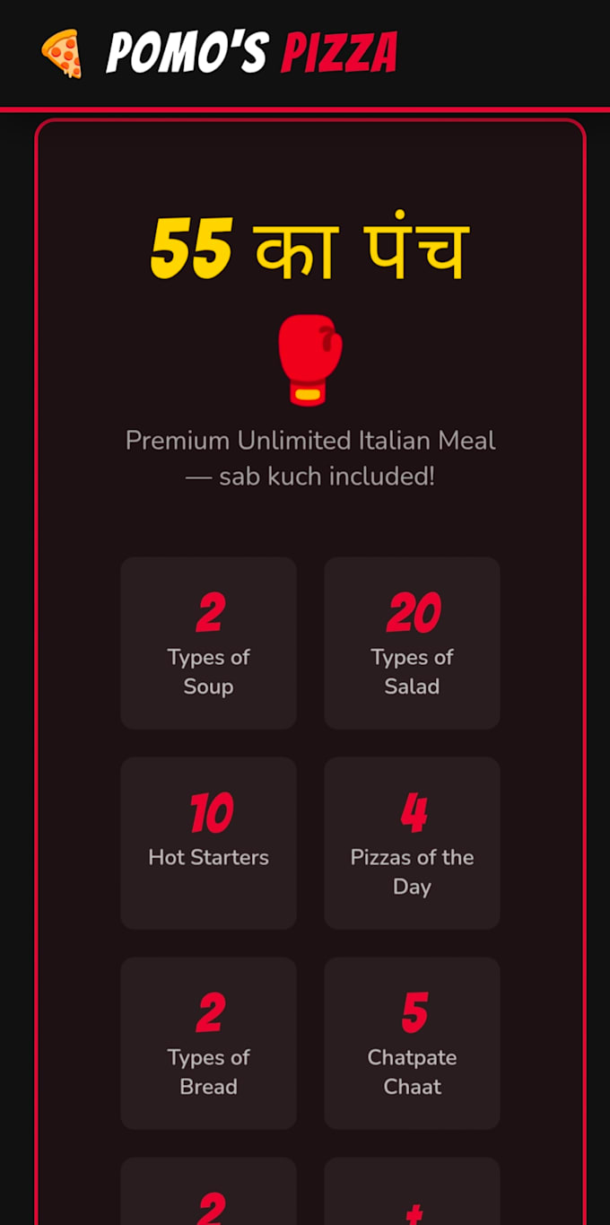 create a professional restaurant website