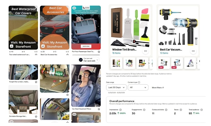 design and publish pins and your pinterest VA