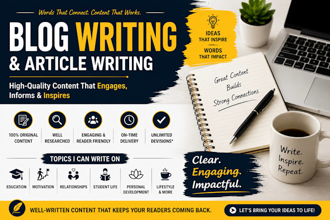 write motivational and inspirational articles for blog