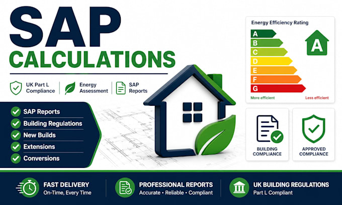 provide UK sap calculations and part l compliance reports