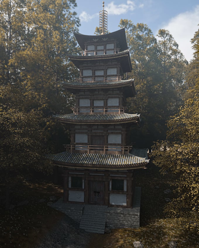 create 3d environment, environment scenes using blender