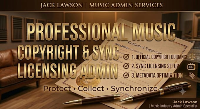 register your music copyright and set up sync licensing