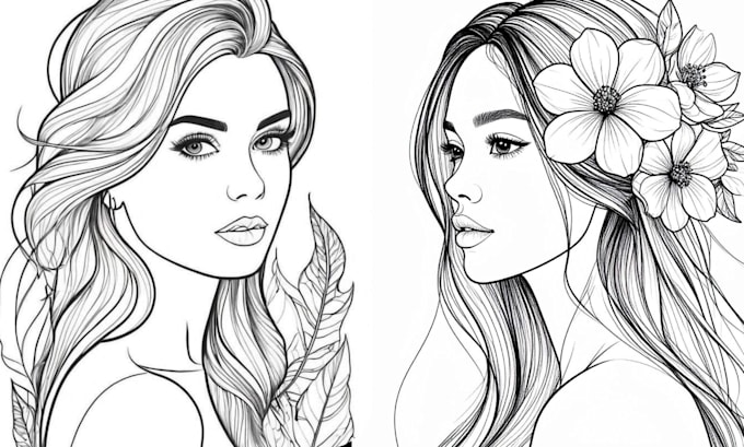 create vector line art, line drawing, one line art and illustration