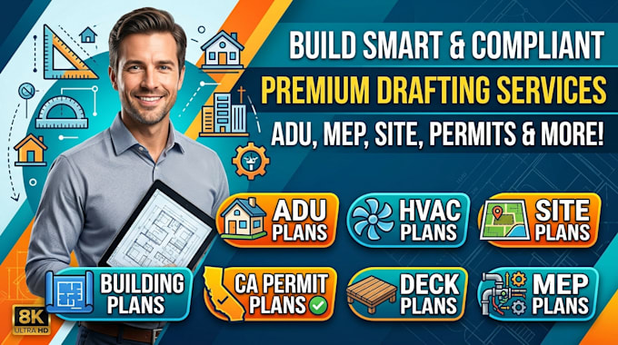 adu plan, hvac plan, site plan, building plan, california plan, mep plan