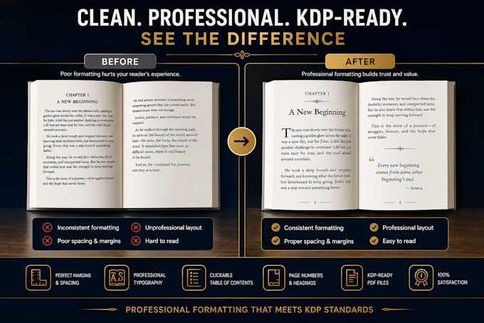 professionally format amazon KDP books