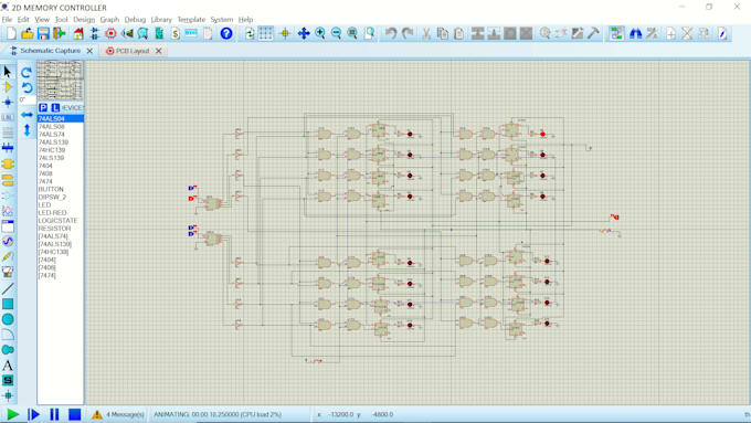 design and simulate digital electronics circuits in proteus