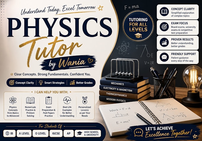 be professional tutor of igcse cambridge physics, ib, edexcel o, a level physics