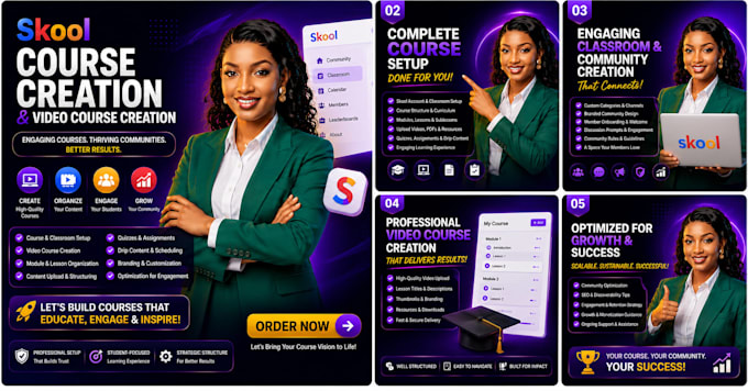skool course content and optimised premium video course with pro transition