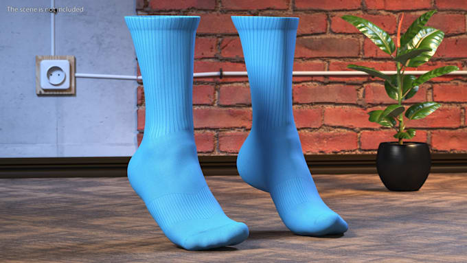 design realistic 3d sock models and professional product renders