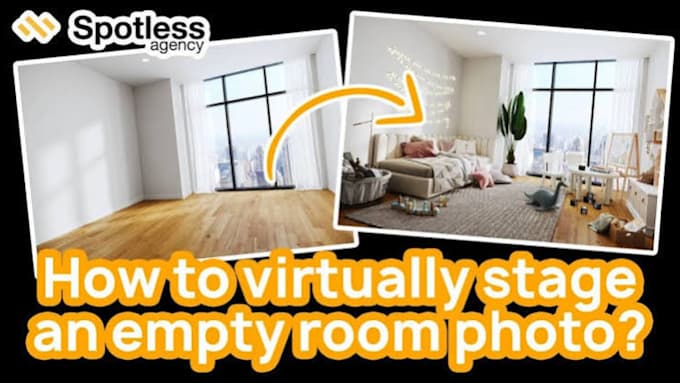 professionally virtual stage empty rooms for property sales
