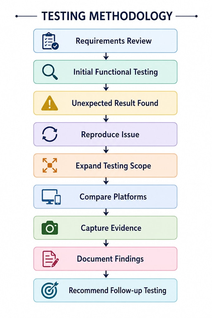 manually test your website or software and deliver a QA report