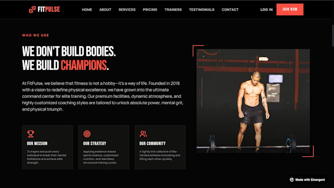 build a fitness website