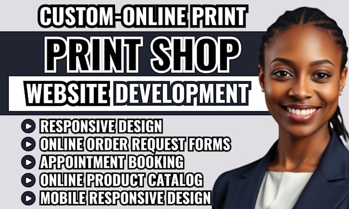 print shop website, print shop ecommerce website, printing company website