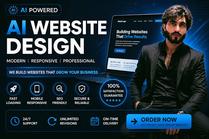 design a professional ai website