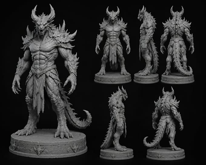 create a 3d printable character model for 3d printing