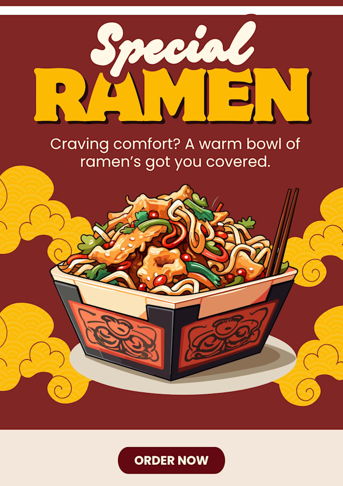 design professional restaurant food posters