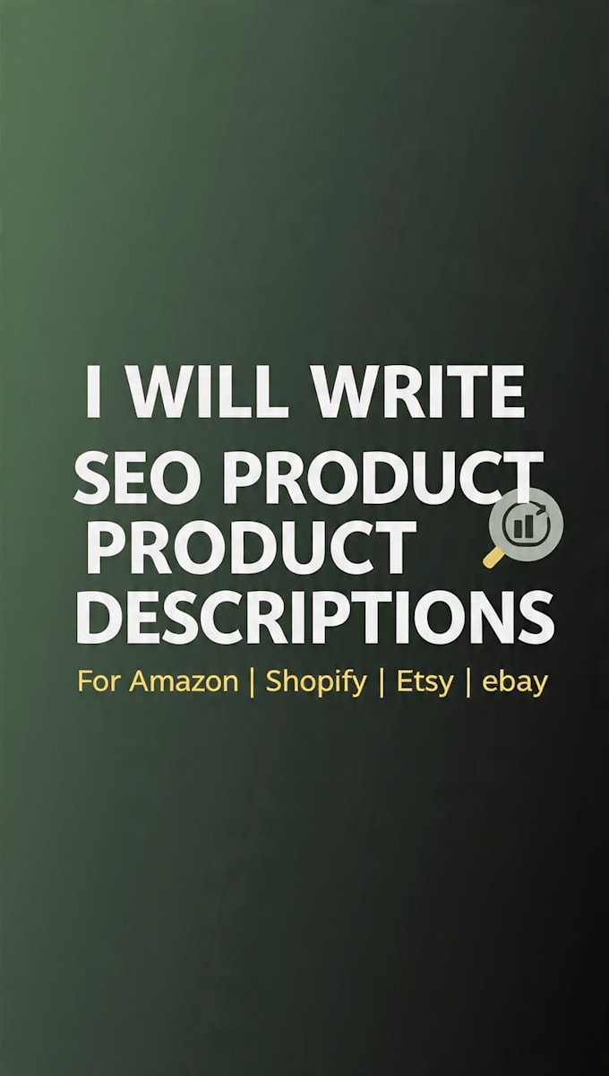 write  SEO amazon shopify product descriptions