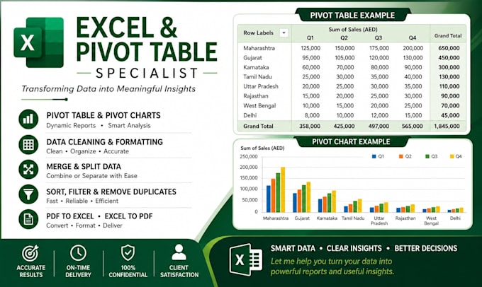 clean, merge, format, and validate excel or CSV data