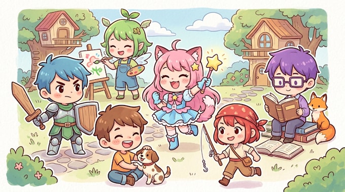 do chibi illustrations for you
