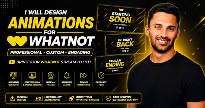 design custom animations for whatnot live streams