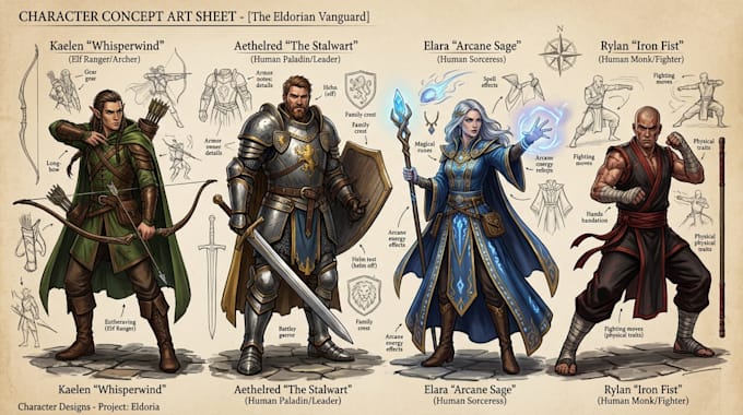 create characters concept art