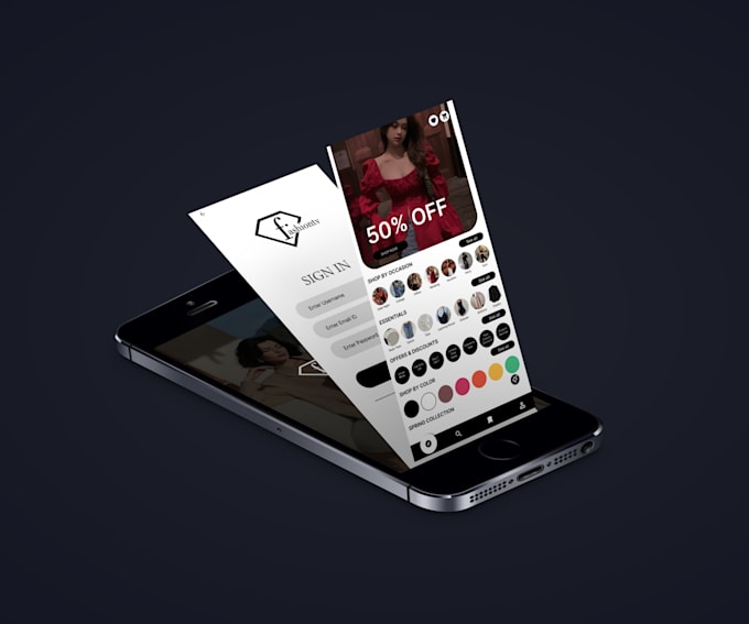 design a professional mobile app interface in figma