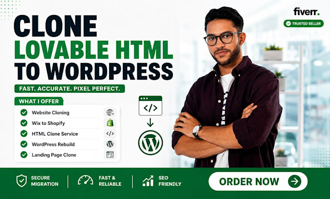 clone lovable HTML to wordpress migrate wix lovable to shopify clone