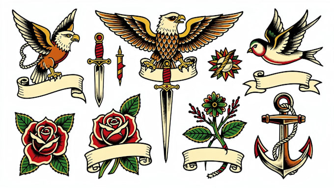 do traditional old school tattoo design