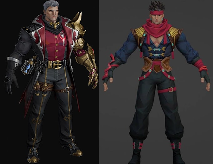 do 3d character modeling for animation, ue, and VR