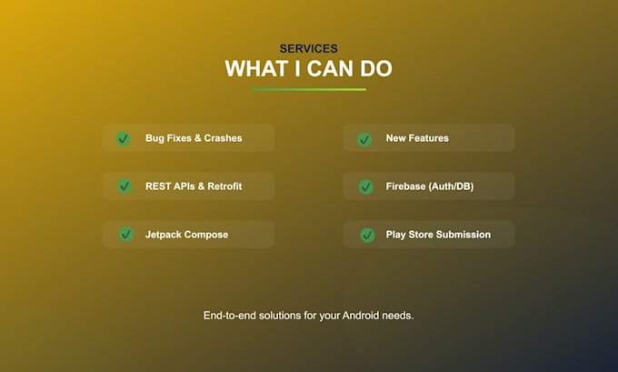 develop, fix, or customize your android app in kotlin or java