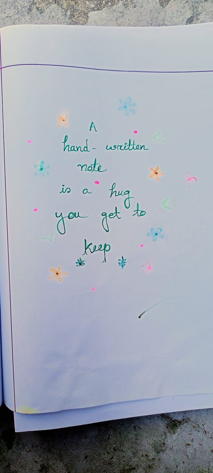 write anything with my beautiful hand writing