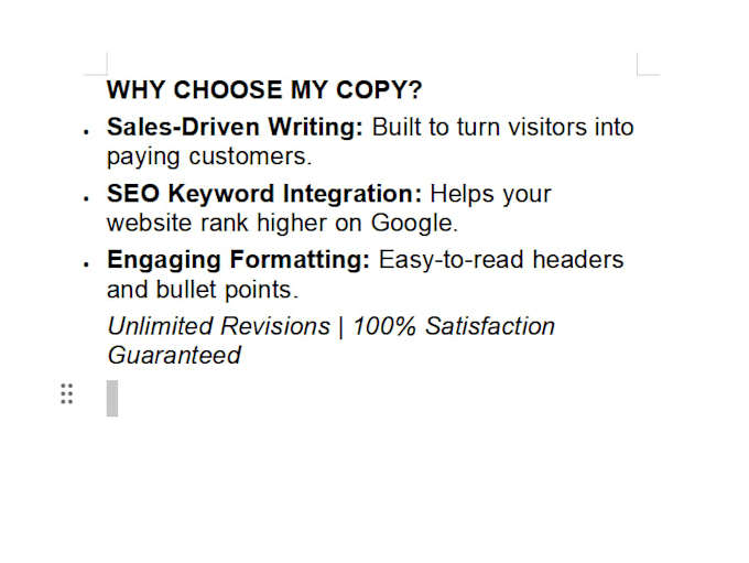 write high converting website copywriting or landing page copy
