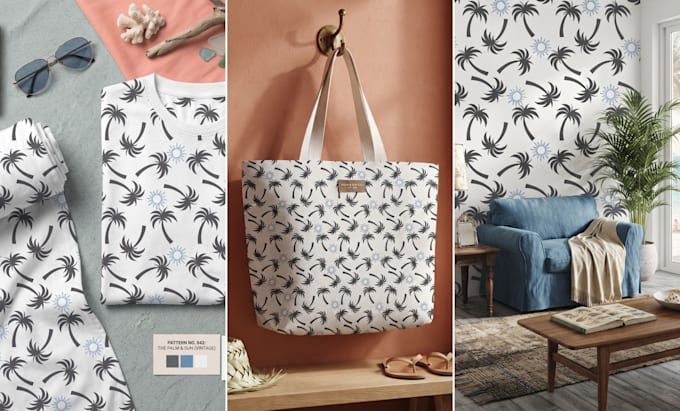 design a seamless pattern and an all over print for your clothing