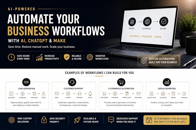 automate your business workflows with ai, chatgpt and make
