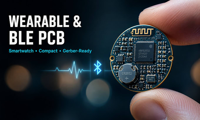 design compact wearable pcb and ble pcb with schematic and gerber
