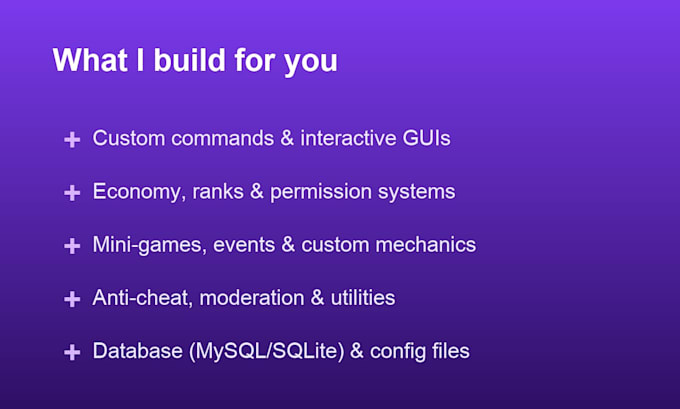 develop a custom minecraft plugin for your server