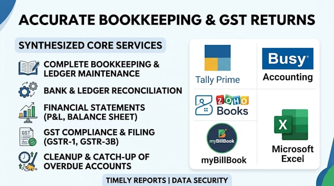 be your expert accountant in tally prime, busy, zoho books, and mybillbook