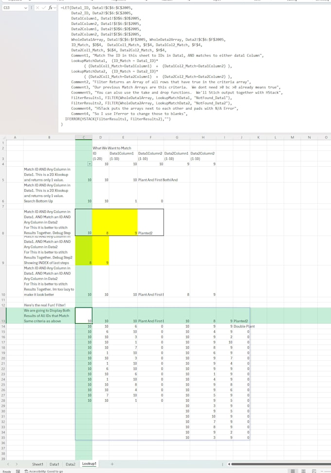 create complex excel formulas and sheets