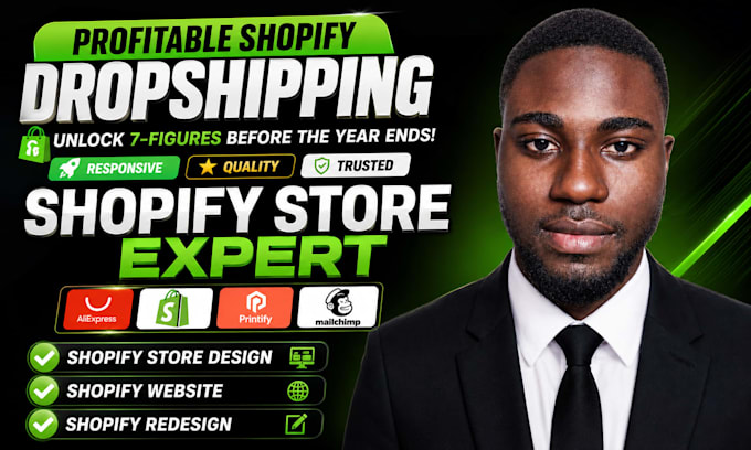 build shopify store, shopify website design, dropshipping ecommerce store