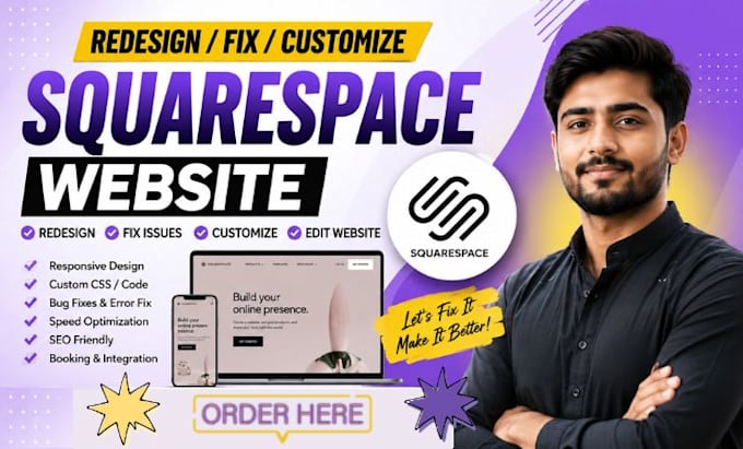 redesign squarespace website customise fix squarespace issue