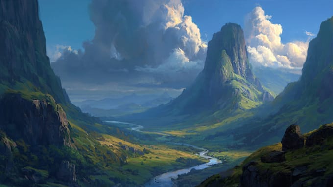 hand paint environment art