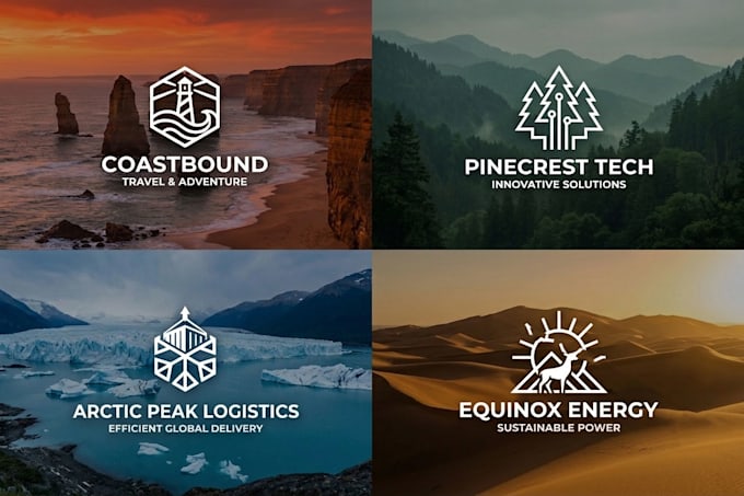 do modern minimalist logo design and redesign