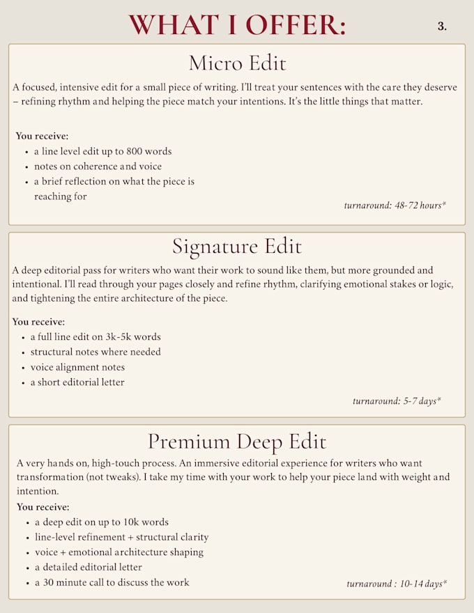 professionally line edit your romance, memoir, and fiction