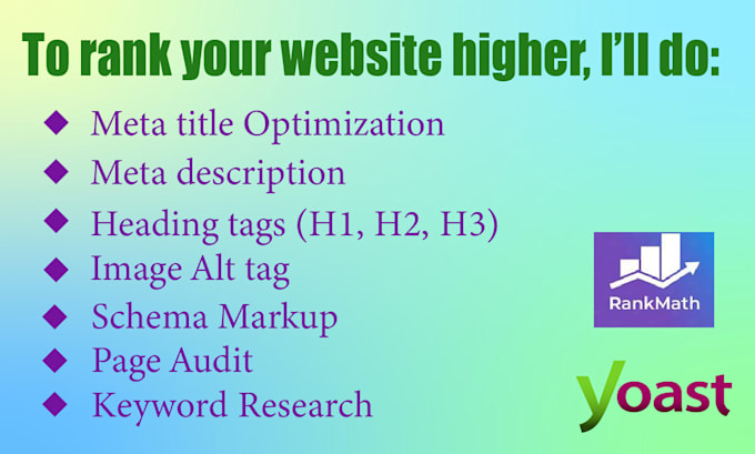 do wordpress on page SEO using yoast and rank math