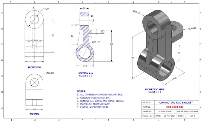 design spare part cad 3d printable bracket parametric cad solidworks stl model