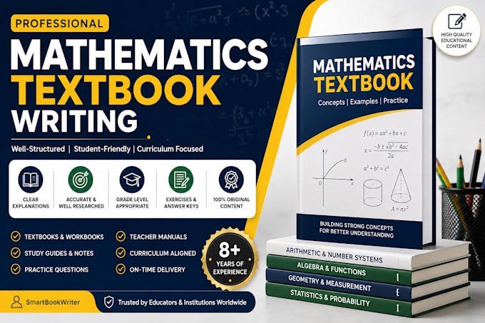 ghostwrite content for mathematics worksheet, journal, discrete math workbooks