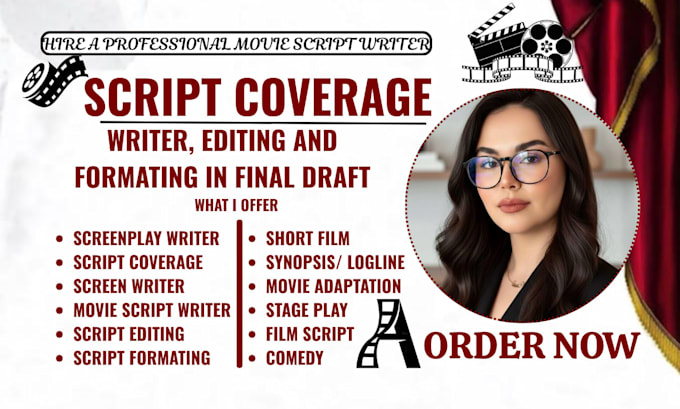 provide script coverage, feedback, notes, analysis for your screenplay or script