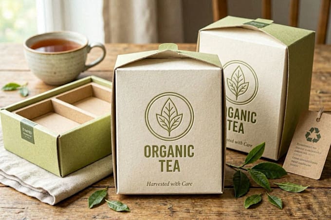 design creative box, pouch and label packaging design