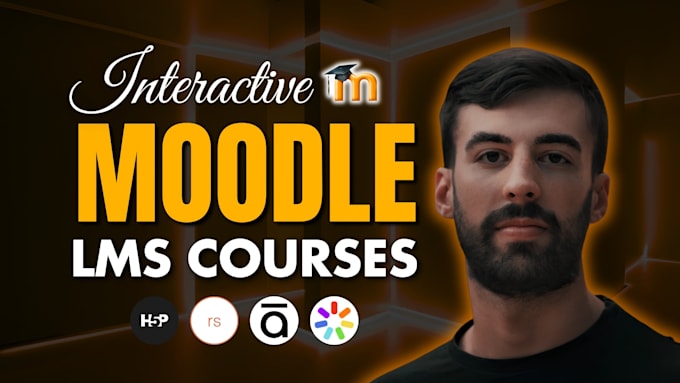 create interactive h5p moodle lms online course content for elearning website