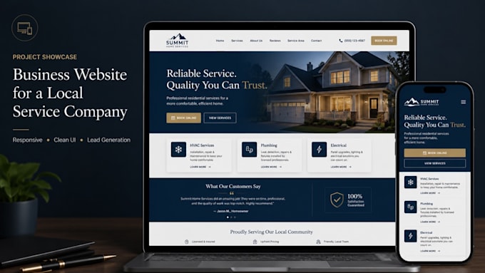 build or redesign a modern website landing page